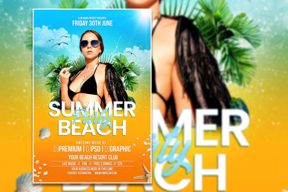 Create a Vibrant Summer Party Flyer Template