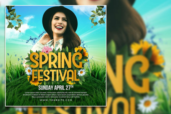 Design a Festive Spring Festival Social Media Post