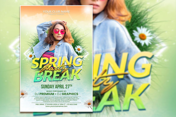 Spring Break Party Social Media Post