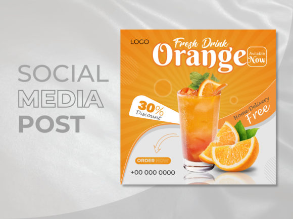 Summer Fresh Food Social Media Template